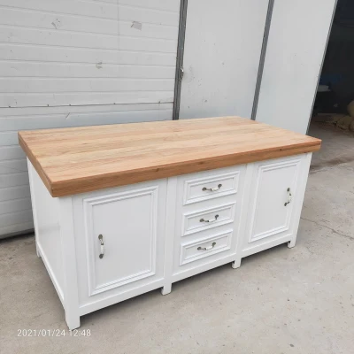 Natürliche Farbe, zerlegtes massives Holz-Sideboard, Buffet-Tisch, Schrank, Innenmöbel