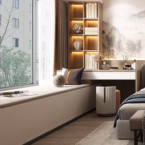 Maßgeschneiderter Konsolen-Schminktisch aus nordischem Eichenholz des chinesischen Herstellers