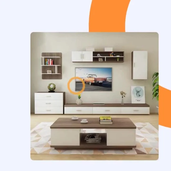 Minimalistisches Wohnzimmermöbel-Couchtisch-TV-Schrank-Kombinationsset