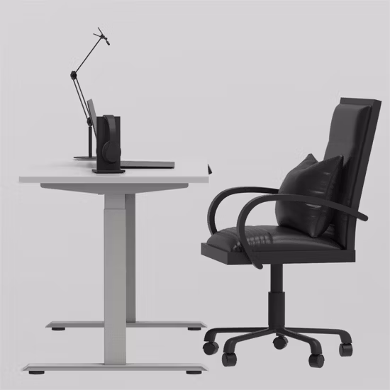 Stabiler Heberahmen, leise, höhenverstellbarer Schreibtisch für Zuhause, Büro, Computer, elektrischer Sitz-Steh-Schreibtisch